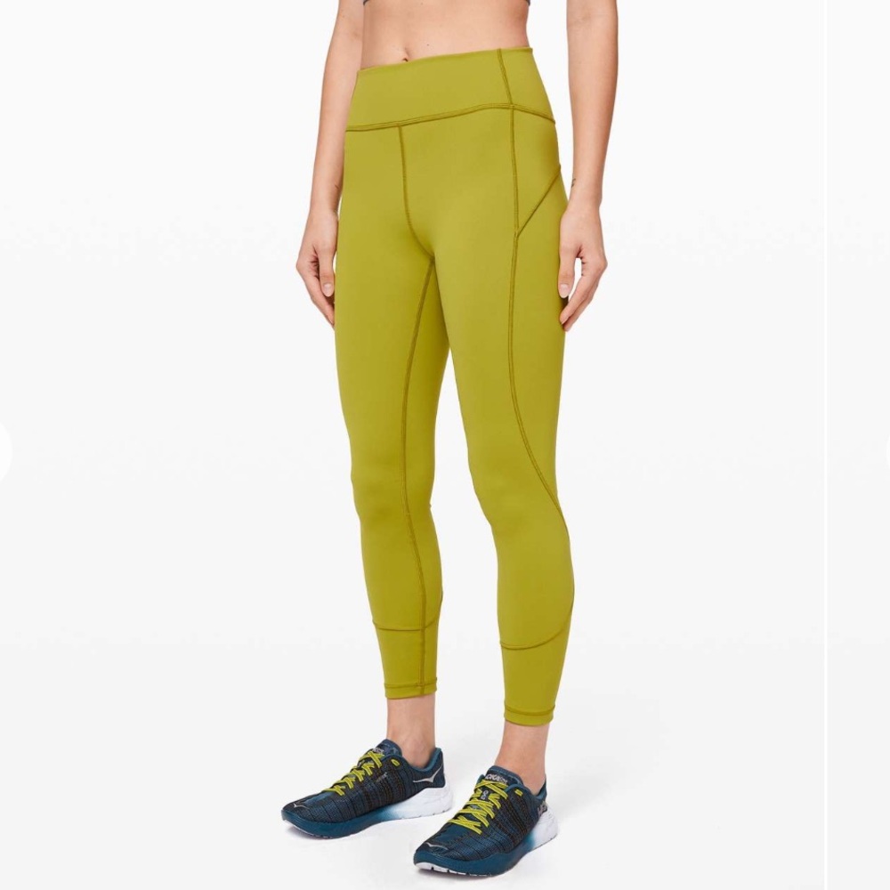 Lululemon In Movement Tight 25” *Everlux - Golden Lime